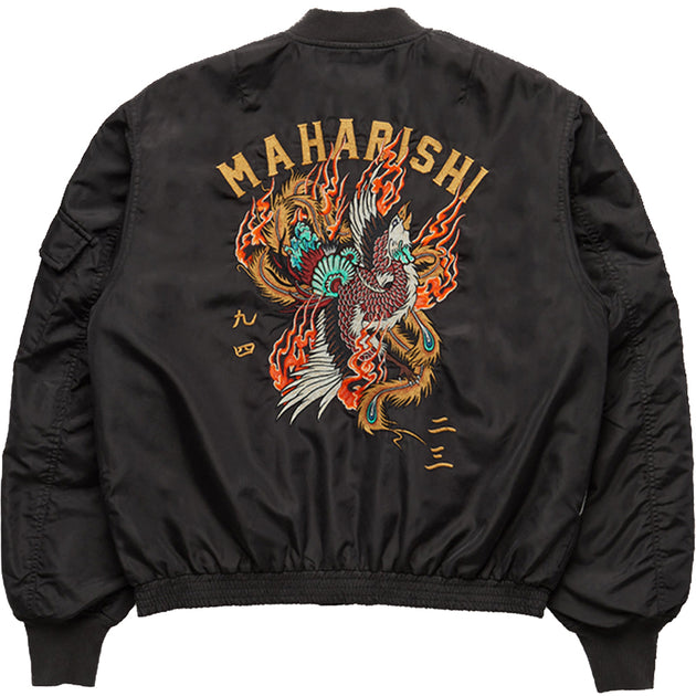 Maharishi Fire Phoenix MA1 Flight Jacket Black 4534 – RADIOLONDRA
