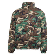 ERL Camo Quilt Puffer Coat Woven