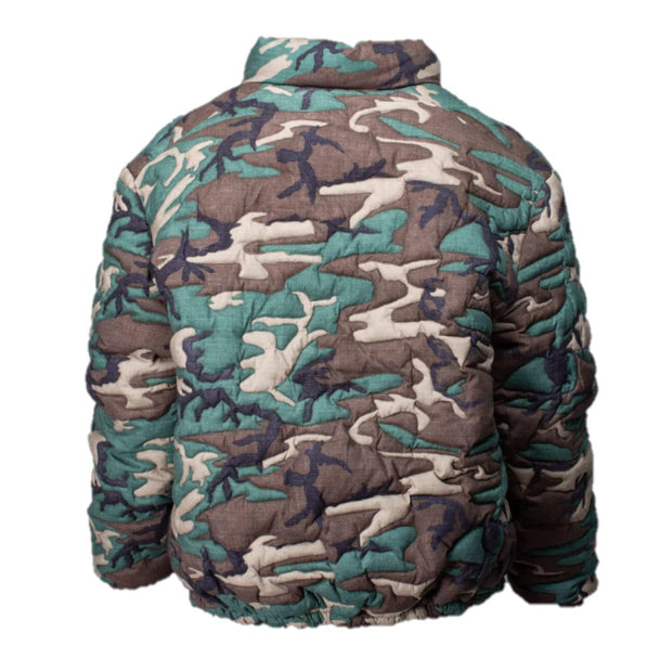 ERL Camo Quilt Puffer Coat Woven