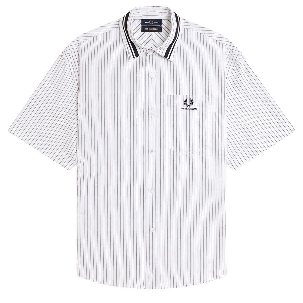 FRED PERRY Pinstripe Short Sleeve Shirt