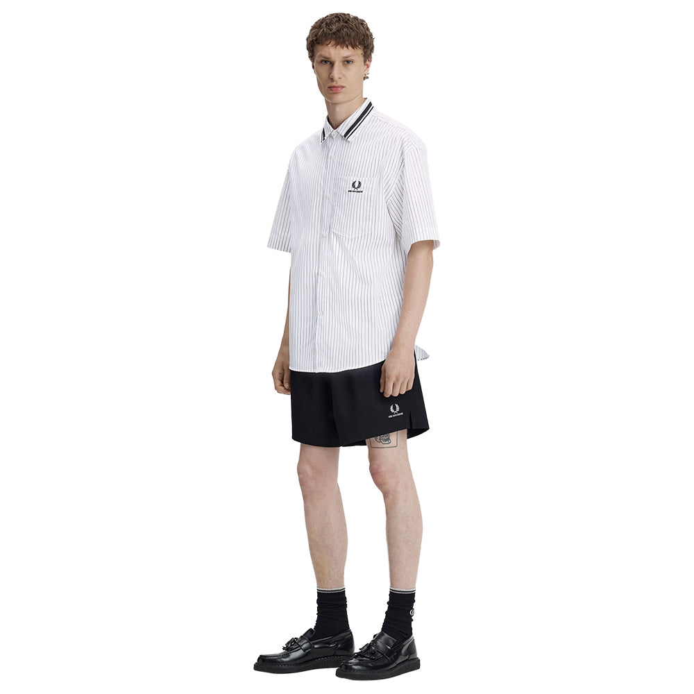 FRED PERRY Pinstripe Short Sleeve Shirt