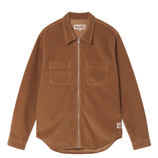 STUSSY Wide Wale Cord Zip Shirt