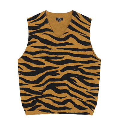 STUSSY Tiger Printed Sweater Vest