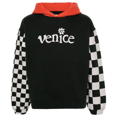 ERL Venice Checker Sleeve Hoodie Knit