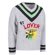 ERL Unisex Hurt Lover Varsity VneckKnit