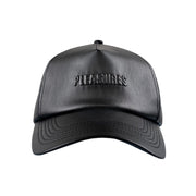 PLEASURES Debossed Vegan Leather 5 Panels Hat