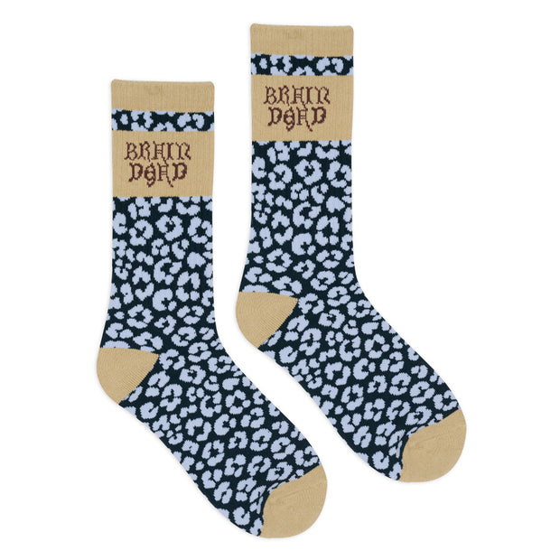 BRAIN DEAD Paneled Logo Crew Socks