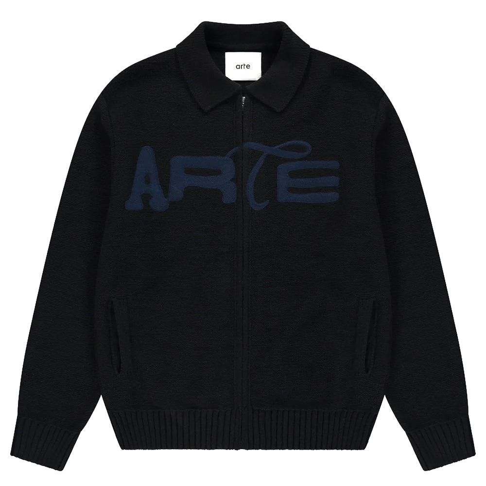ARTE  Stencil Zip Cardigan