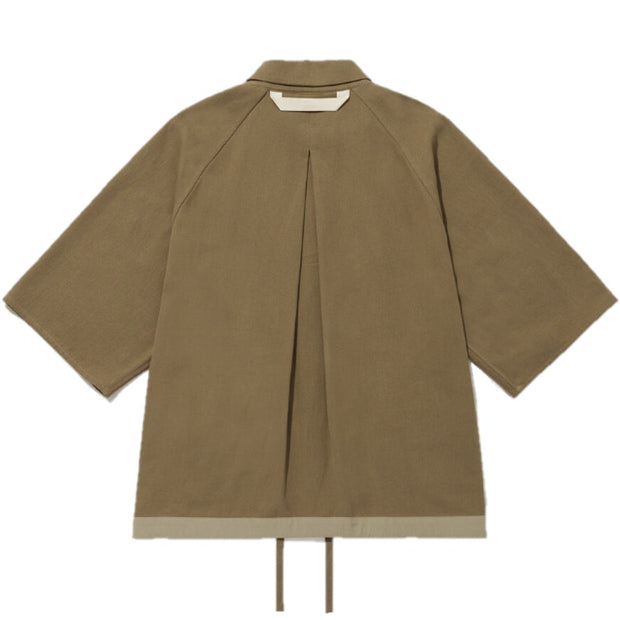 MERELY MADE Dobby Cotton Raglan Cape Shirt