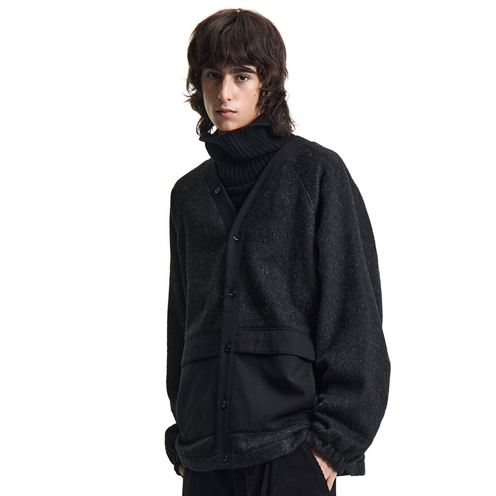 MERELY MADE Merely Premium Wool Blend Melton Berkut Cardigan