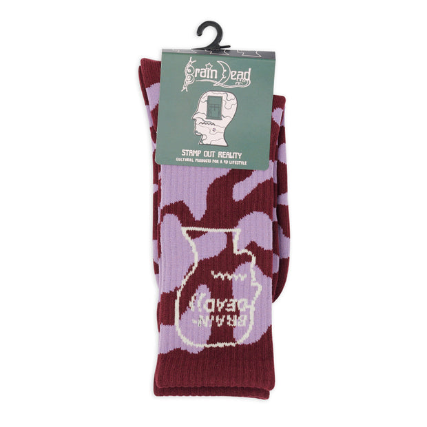 BRAIN DEAD Logohead Crew Socks