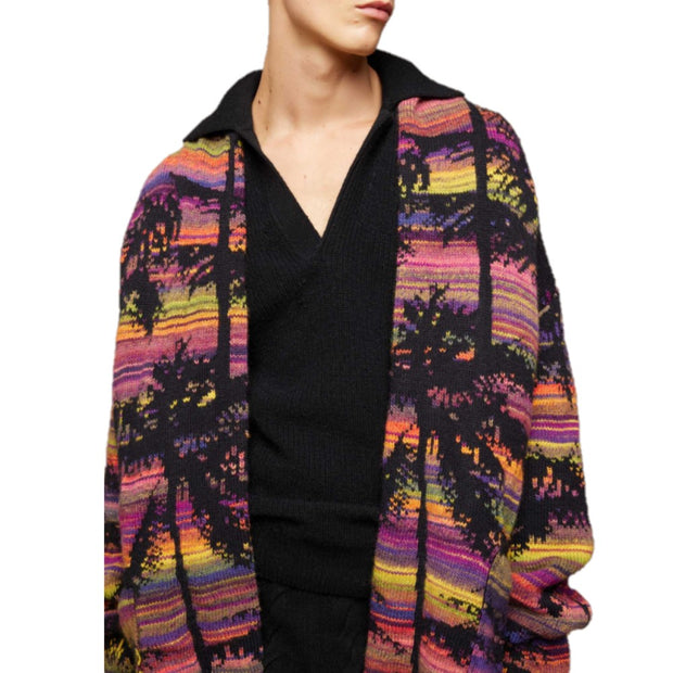 LANEUS Cardigan Palm Jacquard