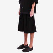 MERELY MADE Dobby Cotton Wide Cropped Pant