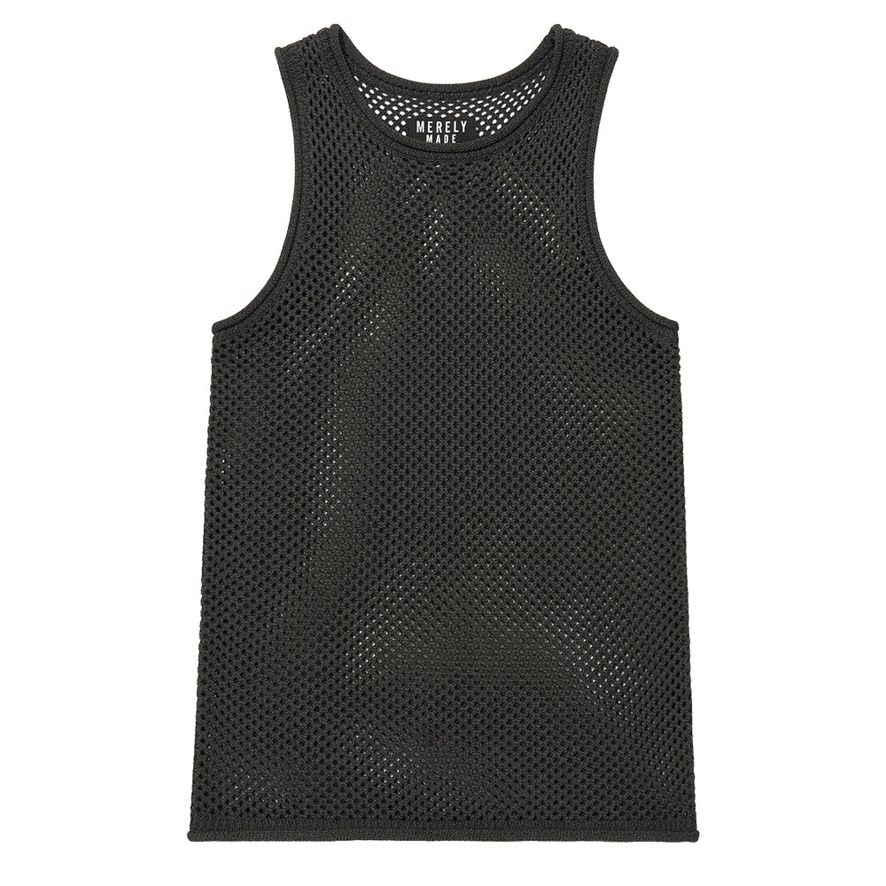 MERELY MADE Premium Melange Netting Knit Sleeveless