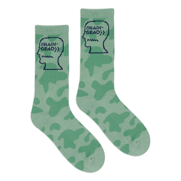 BRAIN DEAD Logohead Crew Socks