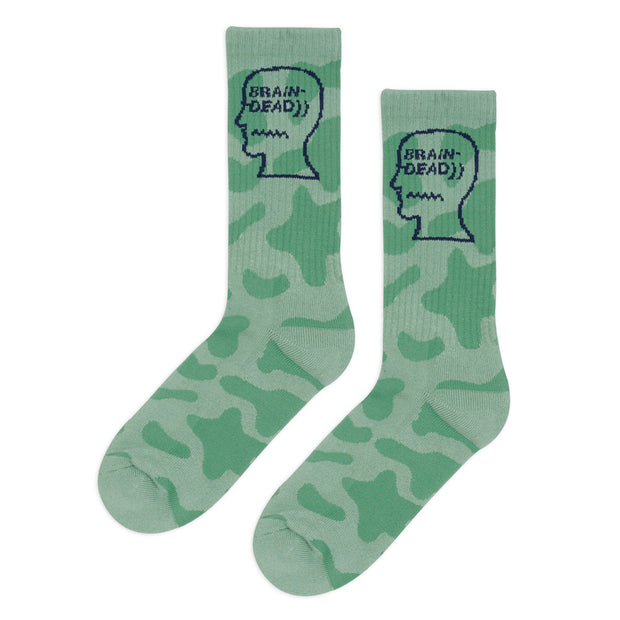 BRAIN DEAD Logohead Crew Socks