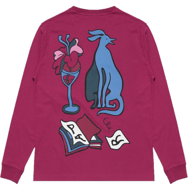 PARRA Wine and books long sleeve t-shirt