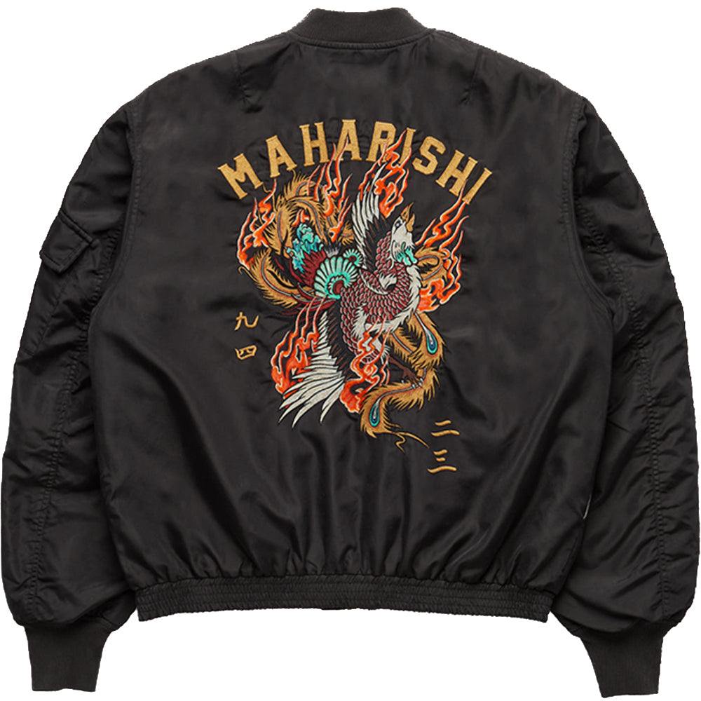 Maharishi Fire Phoenix MA1 Flight Jacket Black 4534 – RADIOLONDRA