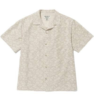 MERELY MADE Flower Jacquard Cuban Collar Shirt