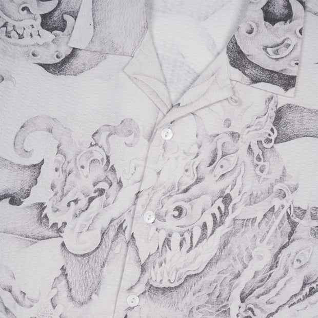 BRAIN DEAD Dragonspeker Seersucker S/s Button Up