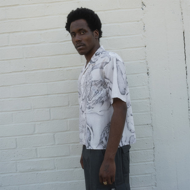 BRAIN DEAD Dragonspeker Seersucker S/s Button Up