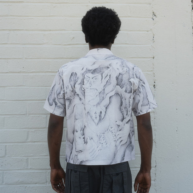 BRAIN DEAD Dragonspeker Seersucker S/s Button Up