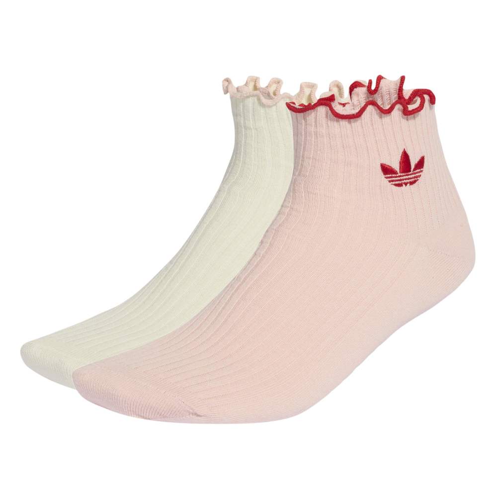 ADIDAS 1/4 2 Pairs Ruffle Socks