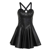 ADIDAS Jeremy Scott Faux Leather Dress