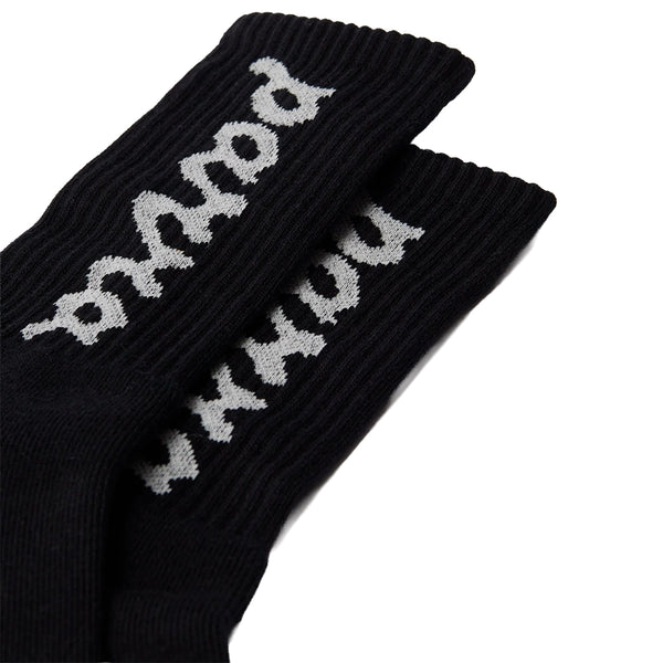BY PARRA Lowercase Scriptlogo Crew Socks
