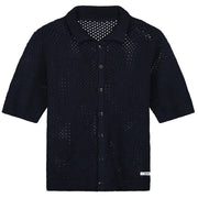 ARTE  Crochet Knit Button Shirt