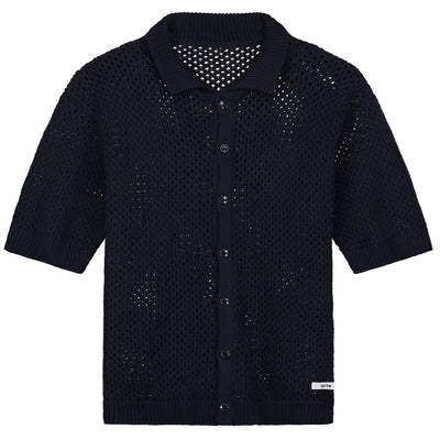 ARTE  Crochet Knit Button Shirt