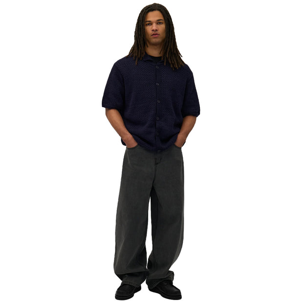 ARTE  Crochet Knit Button Shirt