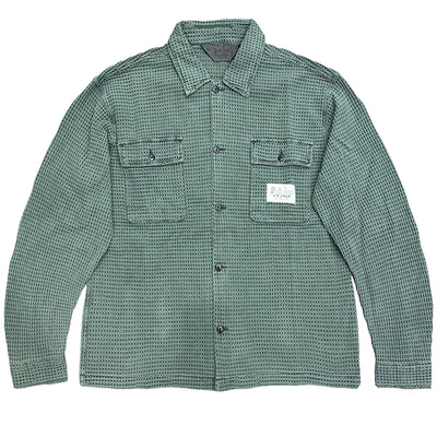 BRAIN DEAD Waffle Button Front Shirt