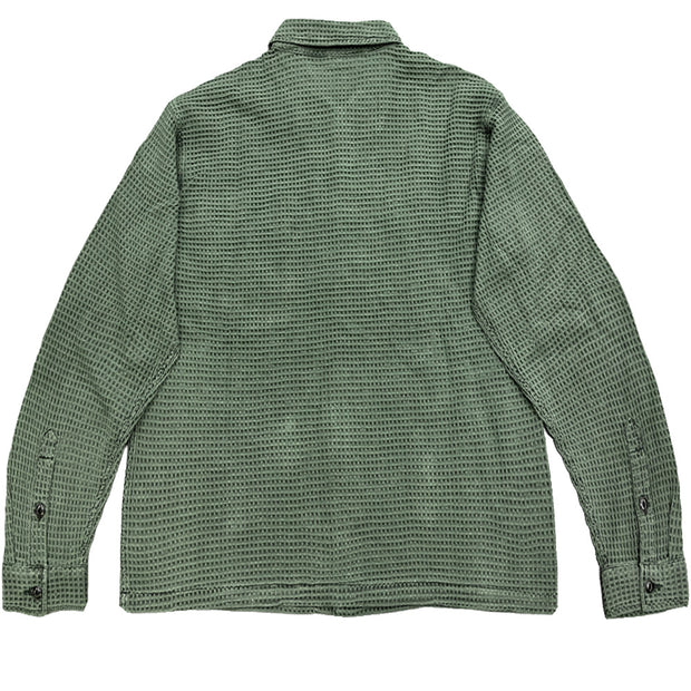 BRAIN DEAD Waffle Button Front Shirt