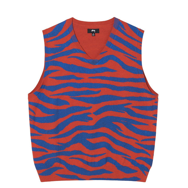 STUSSY Tiger Printed Sweater Vest