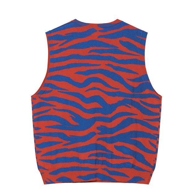 STUSSY Tiger Printed Sweater Vest