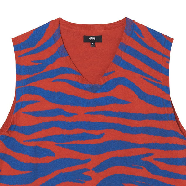 STUSSY Tiger Printed Sweater Vest