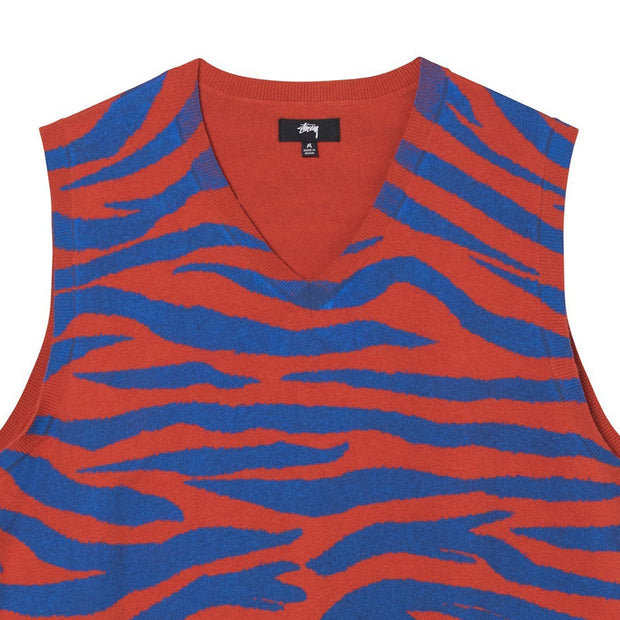 STUSSY Tiger Printed Sweater Vest