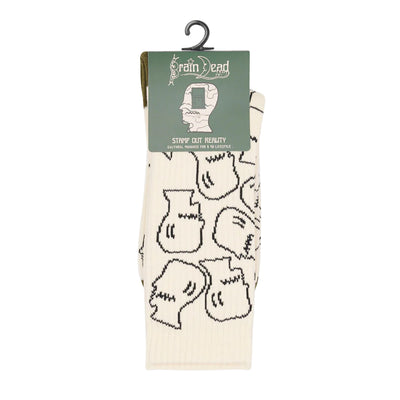 BRAIN DEAD Logo Head Crew Socks