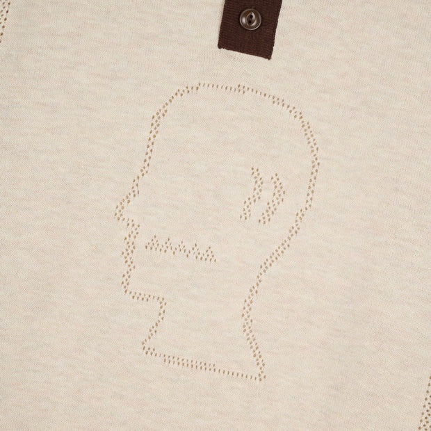BRAIN DEAD Logo Head Pointelle Polo