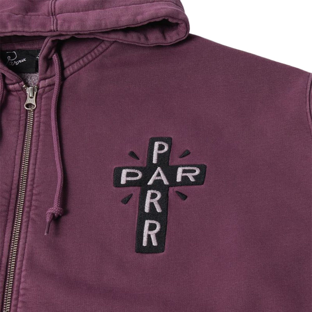 BY PARRA A Cross To Bear Zip Hooded Sweatshirt