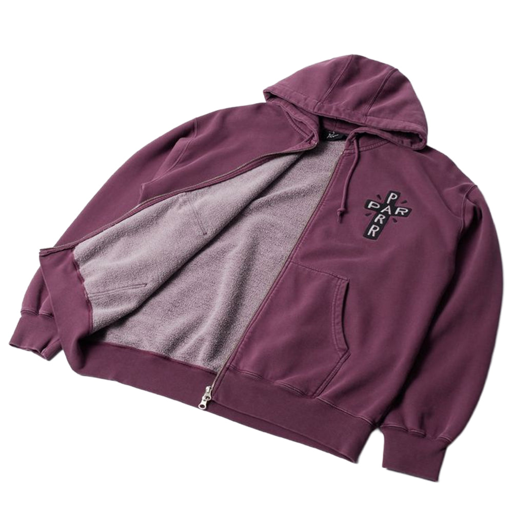 BY PARRA A Cross To Bear Zip Hooded Sweatshirt