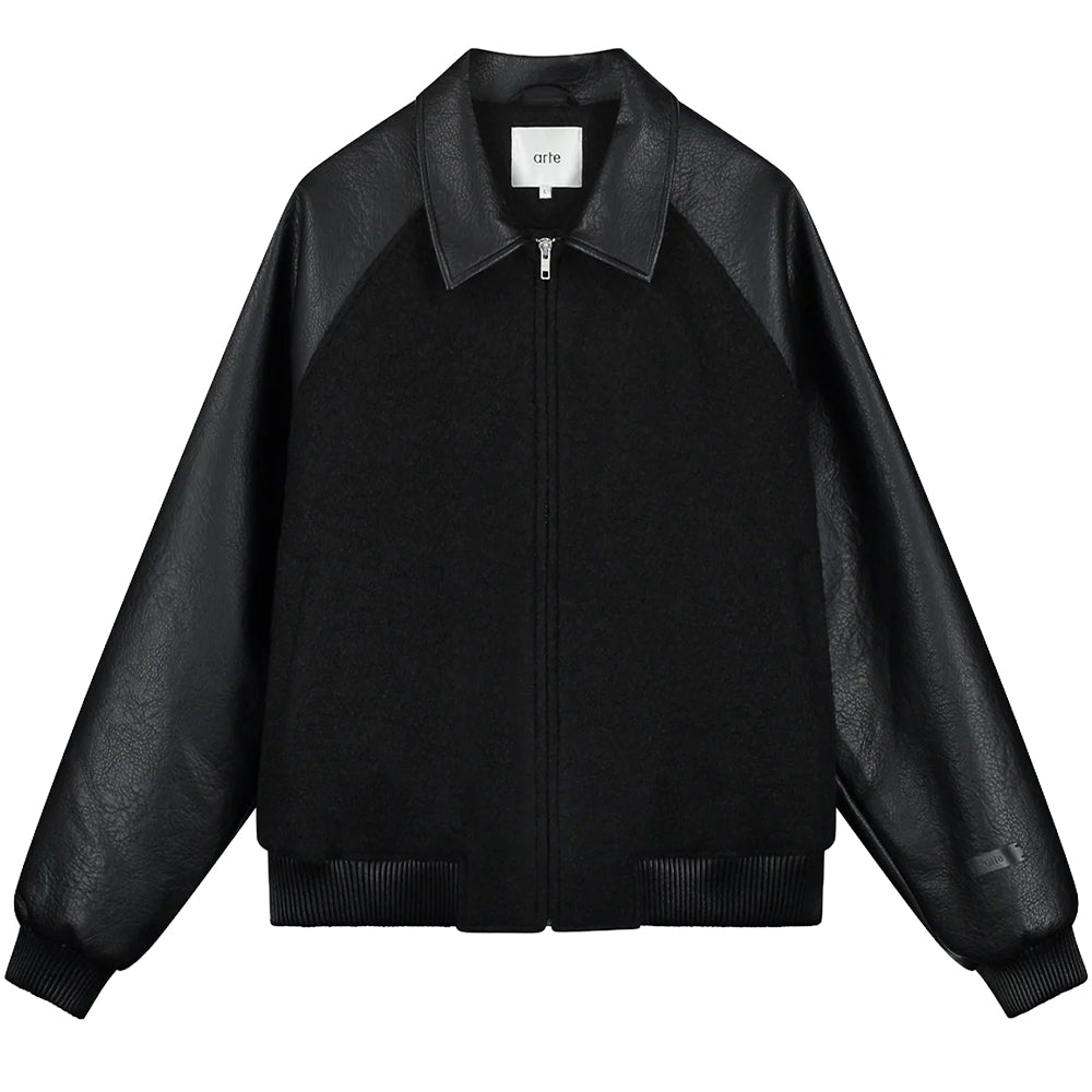ARTE  Leather Varsity Jacket