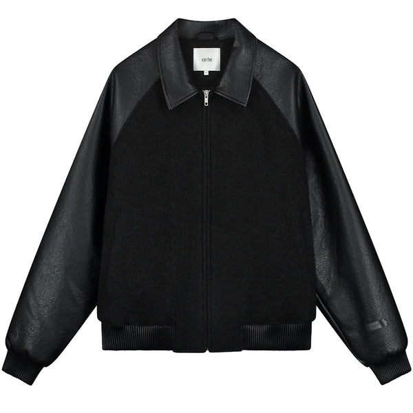 ARTE  Leather Varsity Jacket