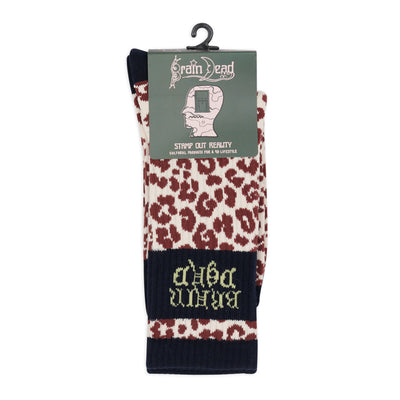 BRAIN DEAD Paneled Logo Crew Socks