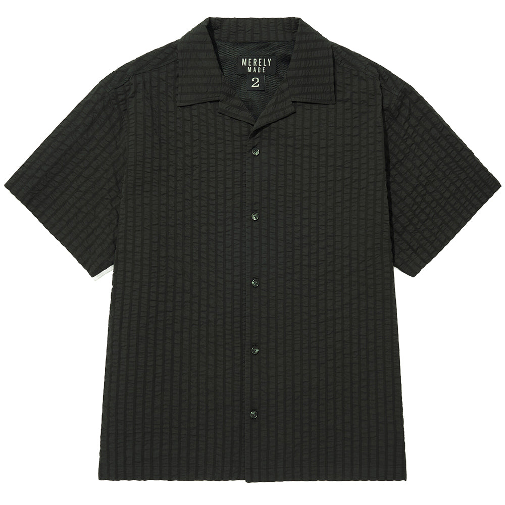 MERELY MADE Premium Wide Seersucker Cuban Collar Shirts
