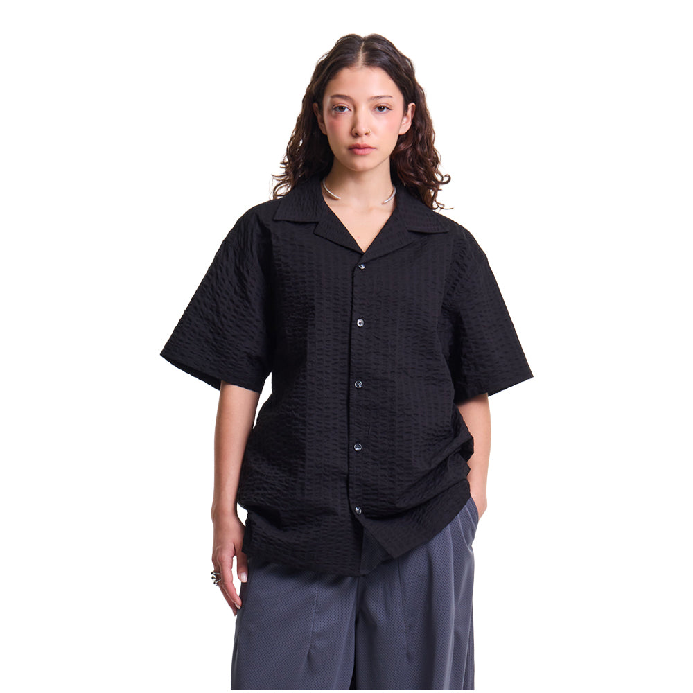 MERELY MADE Premium Wide Seersucker Cuban Collar Shirts