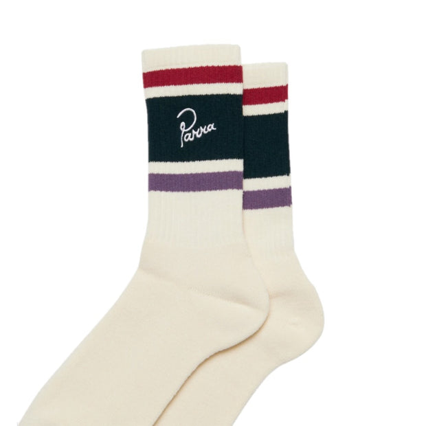 PARRA Striper Logo Crew Socks