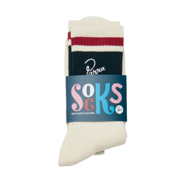 PARRA Striper Logo Crew Socks