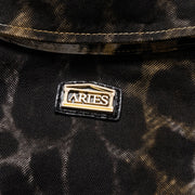 ARIES Leopard Zip-Through Denim Jacket